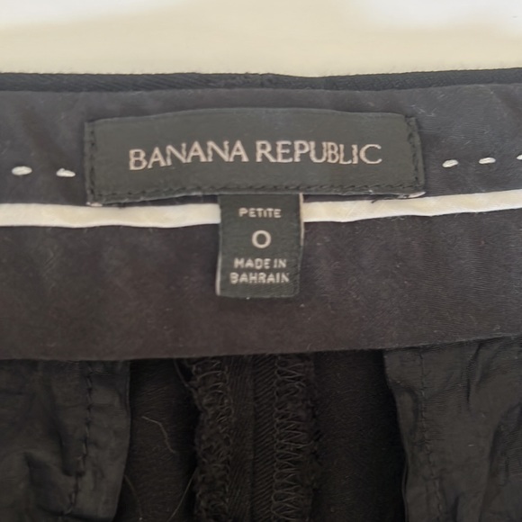 BANANA REPUBLIC SLOAN WOMENS PETITE BLACK SLACKS size 0 - Picture 3 of 13